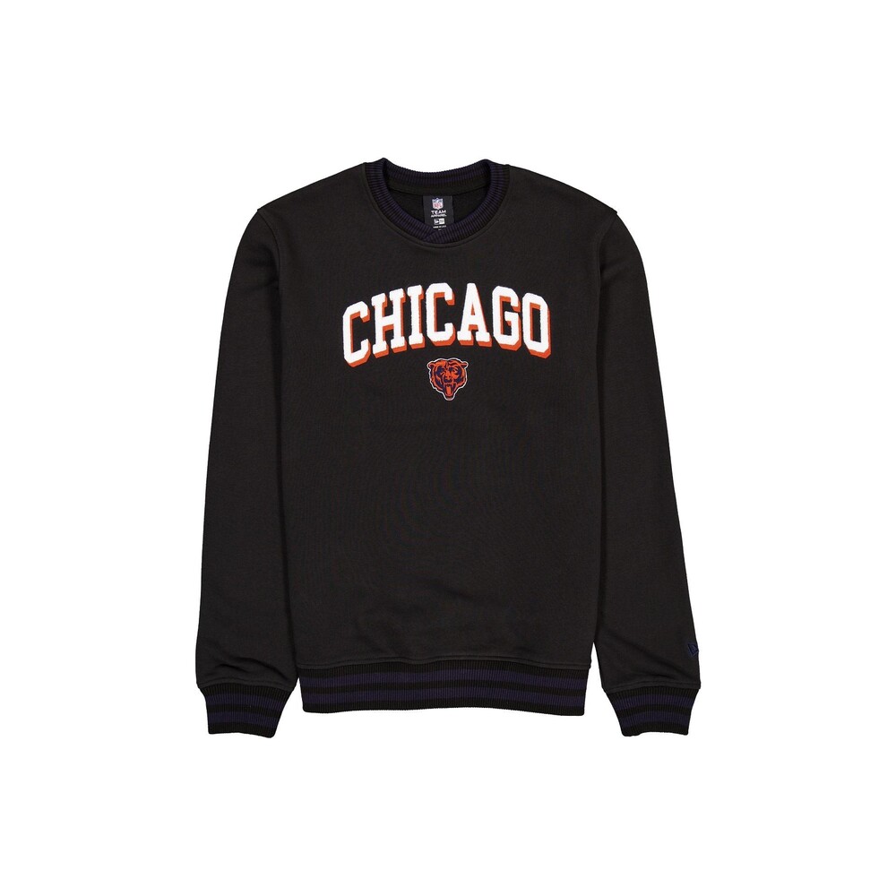 New Era Chicago Bears Sport Night Black Crewneck - Size S